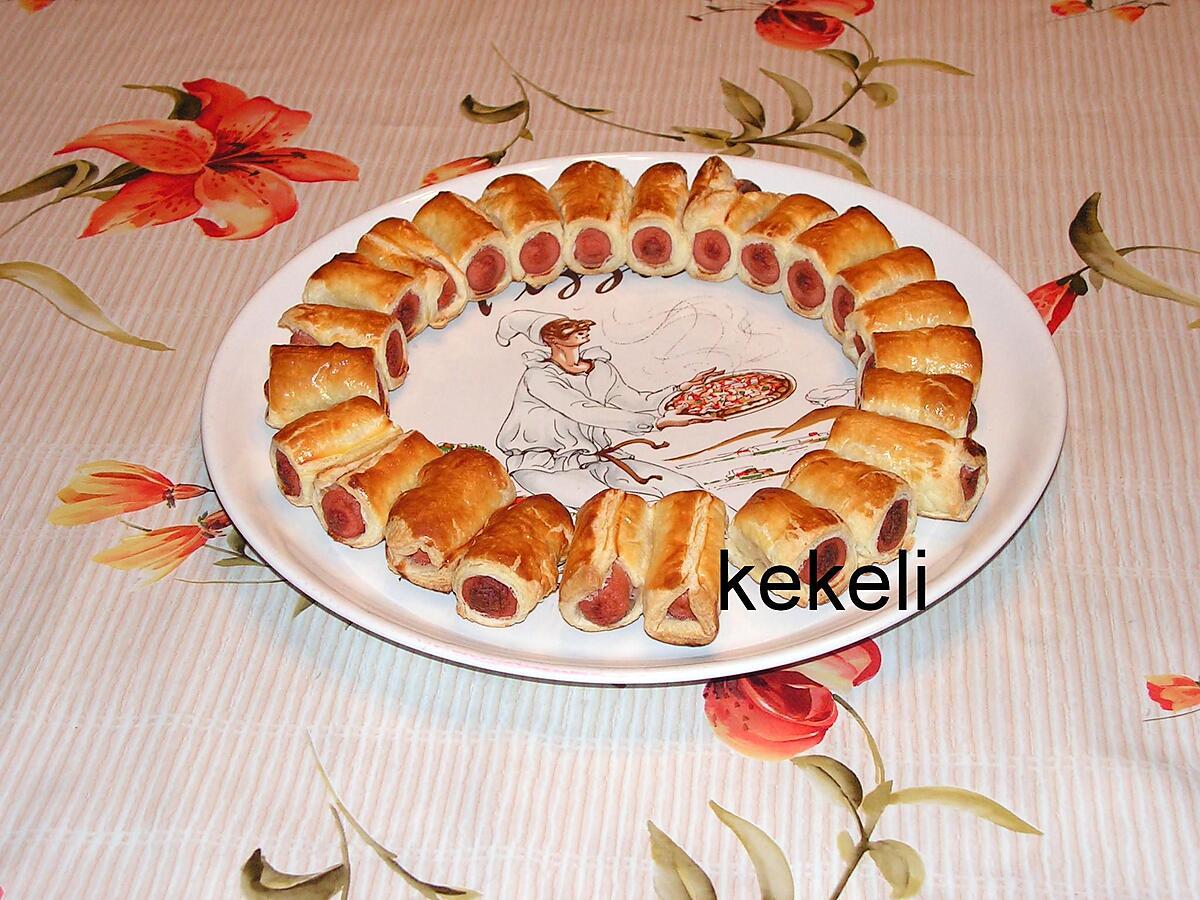 recette Couronne de Noël feuilletée