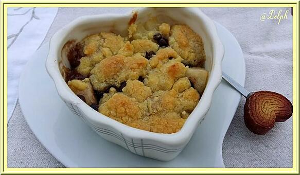 recette Crumble poires chocolat
