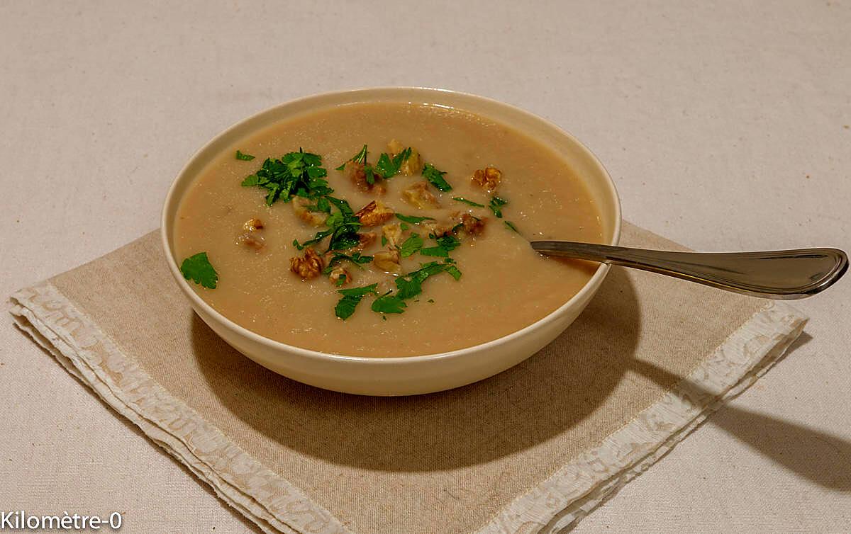 recette Soupe de céleri aux châtaignes et noix