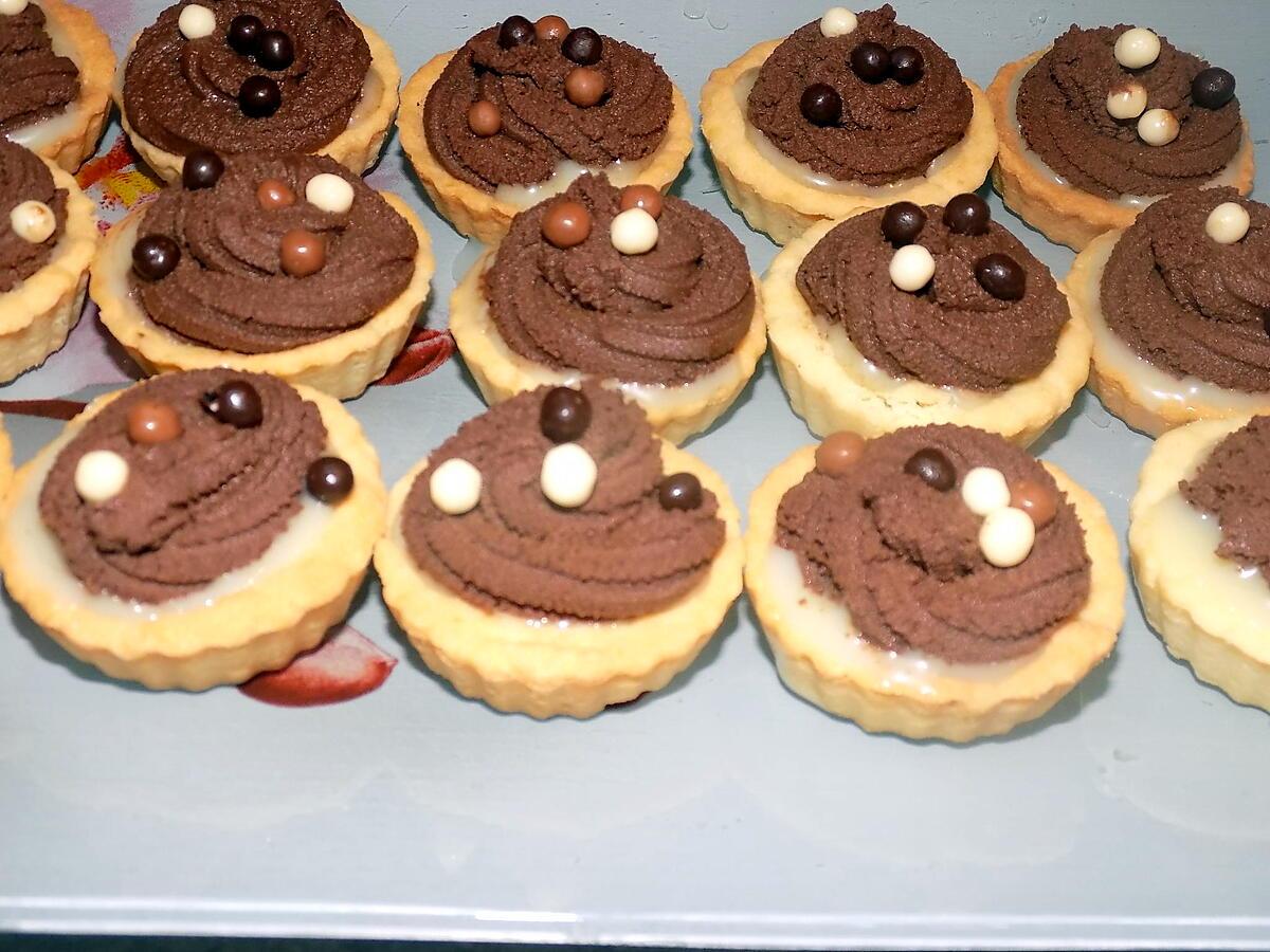 recette Tartelettes chocolat noir et blanc