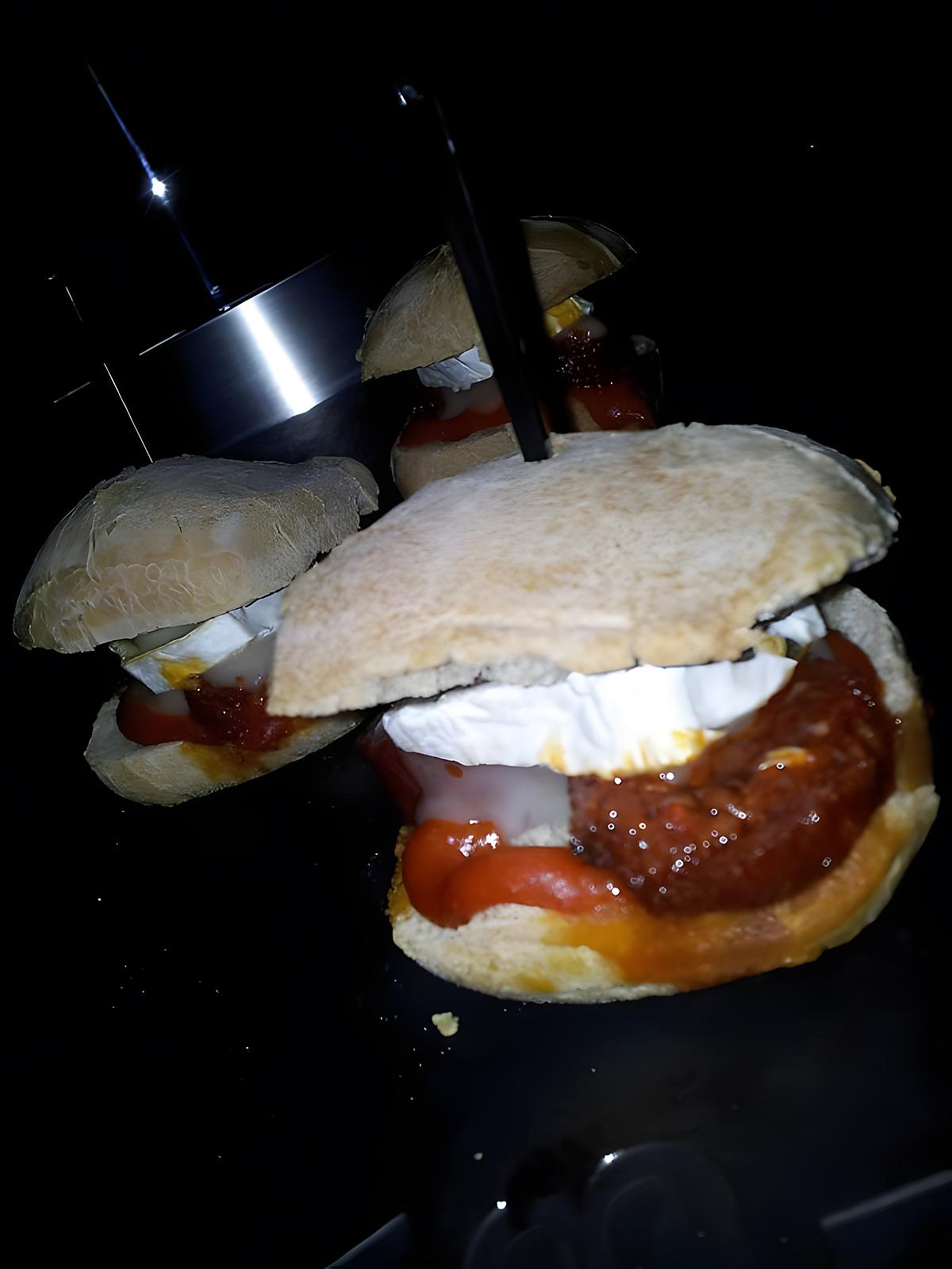 recette Mini burger *apéritif* au chorizo et chévre