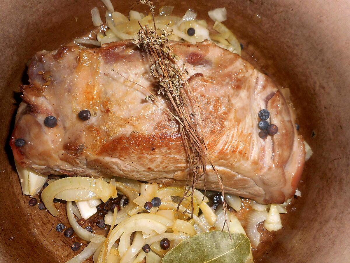 recette Echine de porc confite aux endives