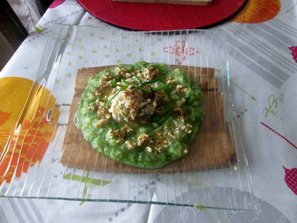recette filet de lieu au beurre de noisettes et son écrasé de pommes de terre au fanes de radis de nathalie détail!