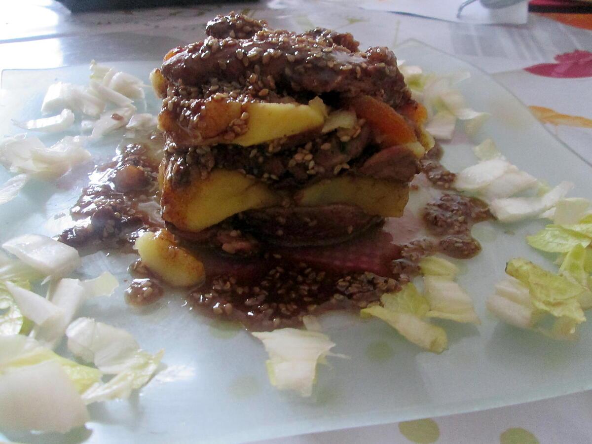 recette aiguillettes de canard  poélées aux pommes et abricots de carmen