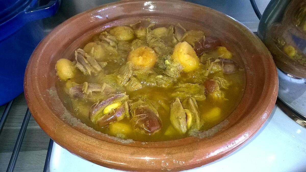 recette Tajine d'agneau aux dattes et abricots