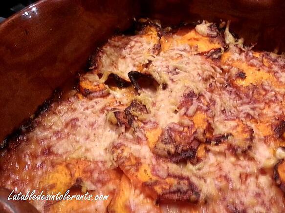 Recette de GRATIN DE COURGE BUTTERNUT A L'ITALIENNE, faible en lactose
