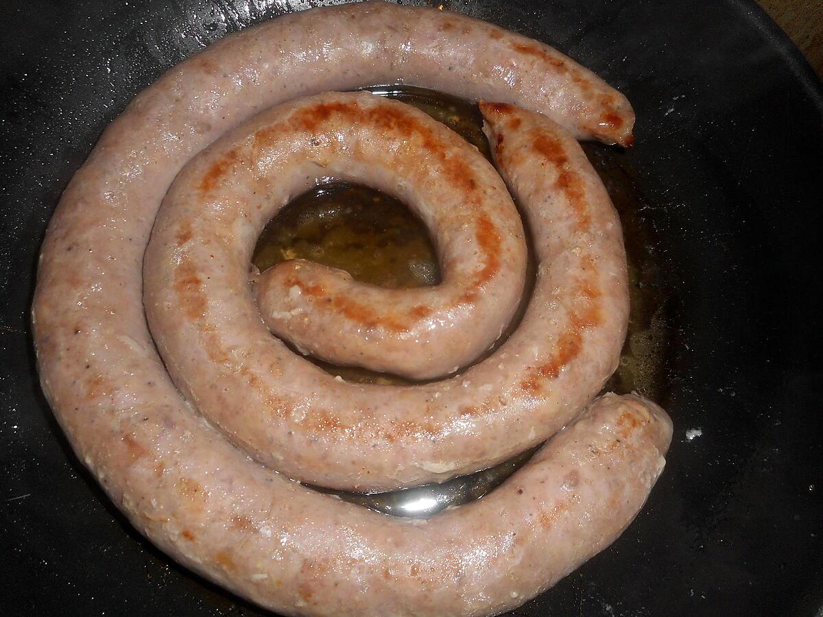 recette Brasse de saucisse aux choux de bruxelles et pommes de terre