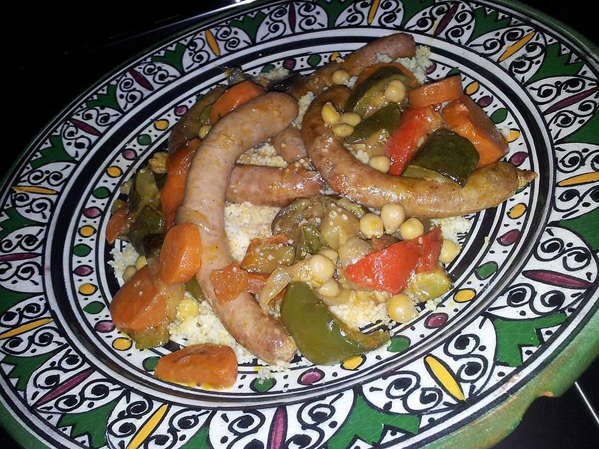 recette Couscous au chipolatas et petit légumes