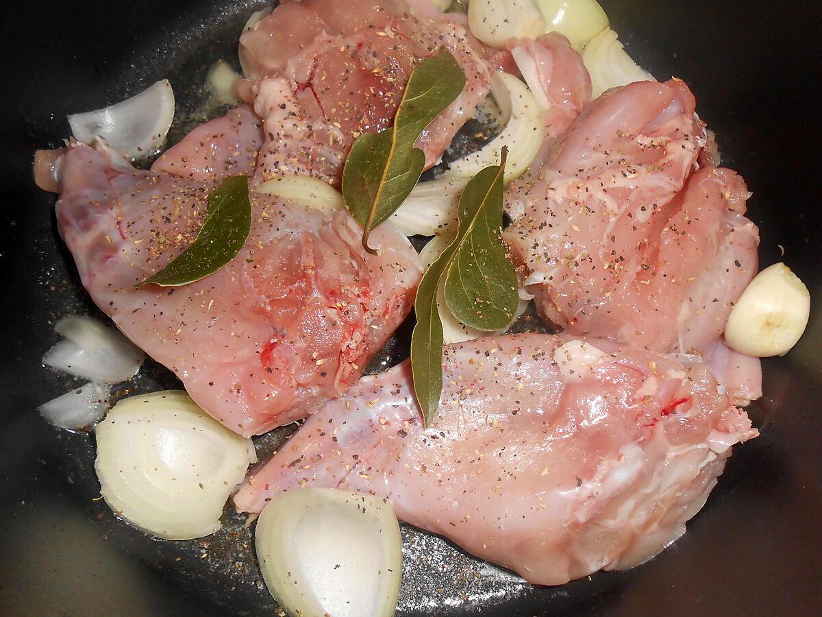 recette LAPIN COCOTTE AU JUS