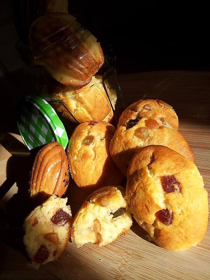 recette Madeleines au fruit confit