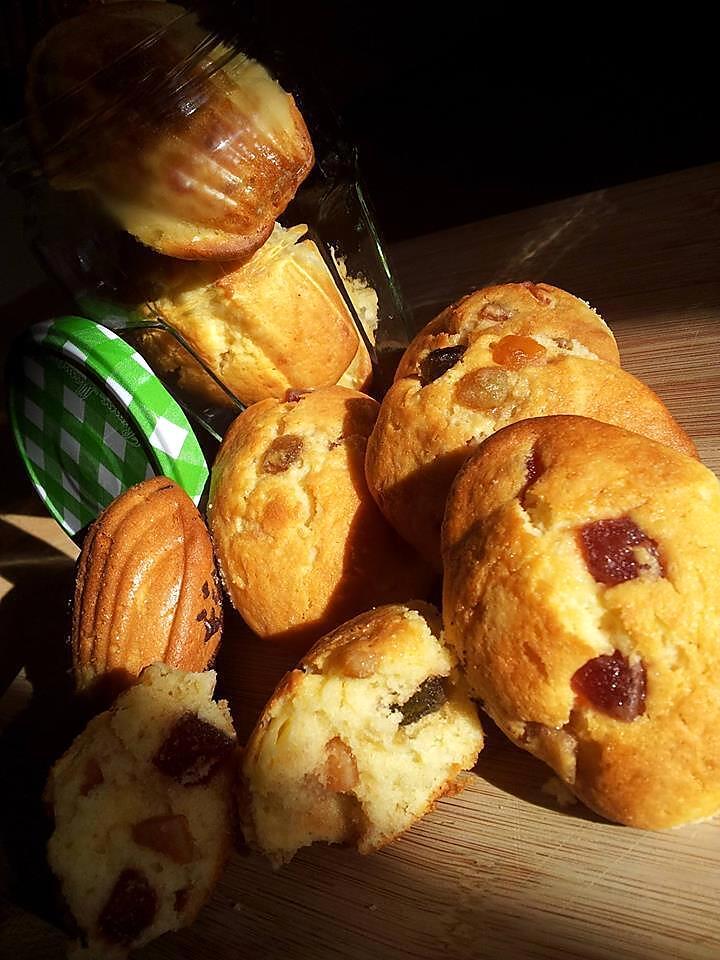 recette Madeleines au fruit confit