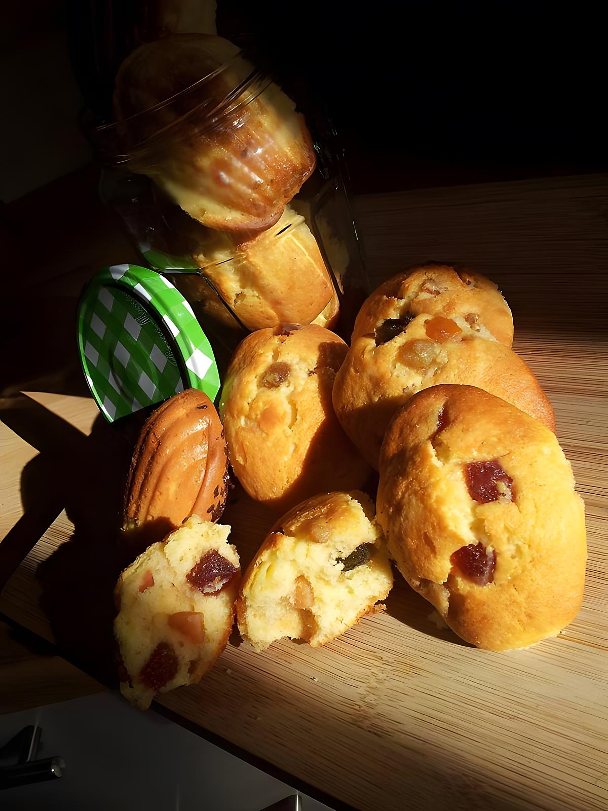 recette Madeleines au fruit confit