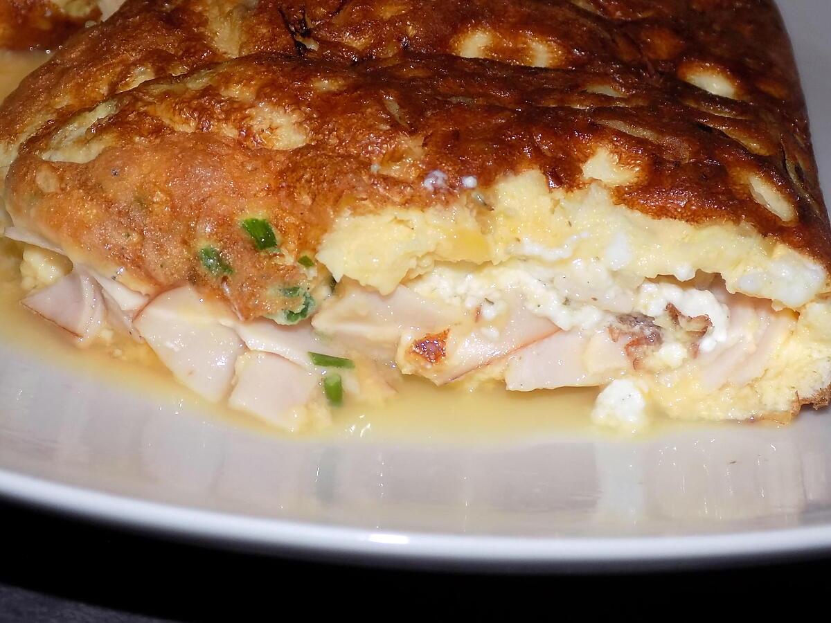 recette Omelette au poulet (compatible dukan)