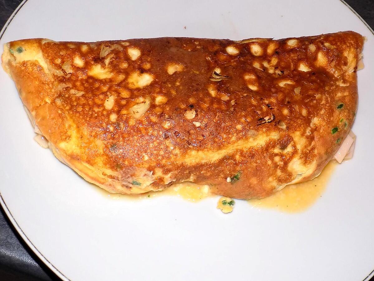 recette Omelette au poulet (compatible dukan)