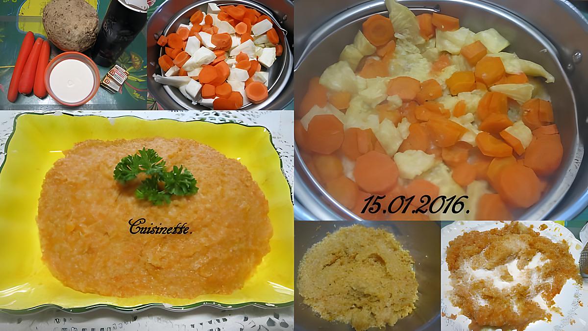 recette Purée de céleri rave et carottes.