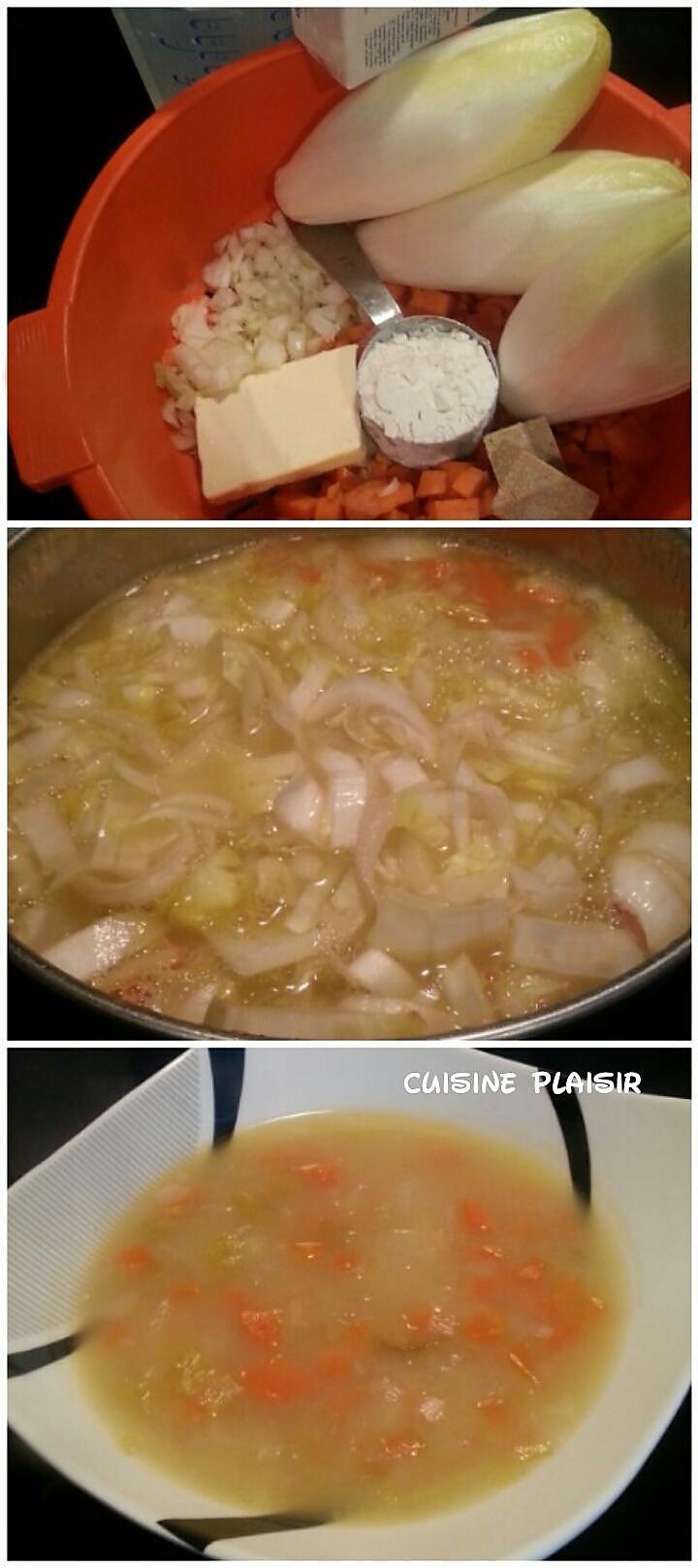 recette Potage velouté aux chicons/endives de Mamyloula, suivi de ma recette traditionnelle