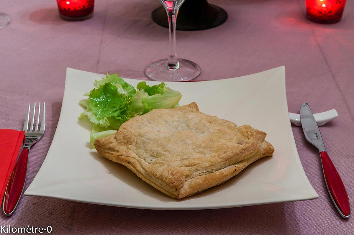 recette Feuilleté de saumon aux champignons