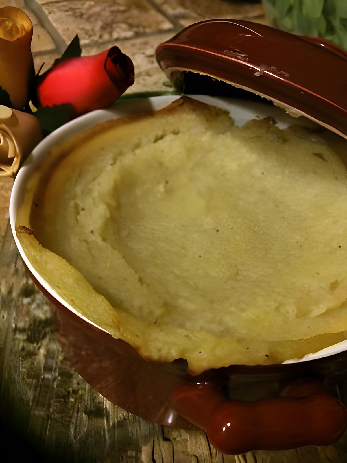 recette CASSOLETTE  DE  PARMENTIER  AU   CONFIT  DE  CANARD