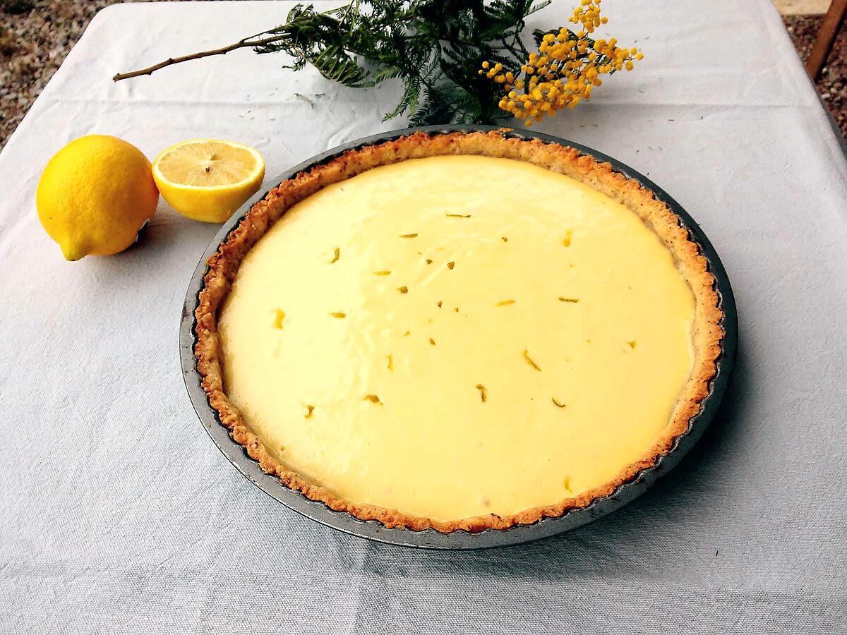 recette Tarte aux deux citrons, pâte croustillante à la noisette