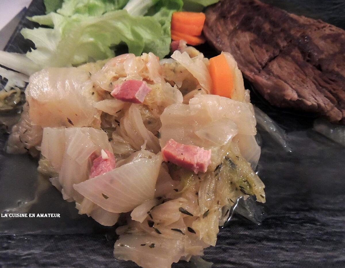 recette Chou chinois aux lardons