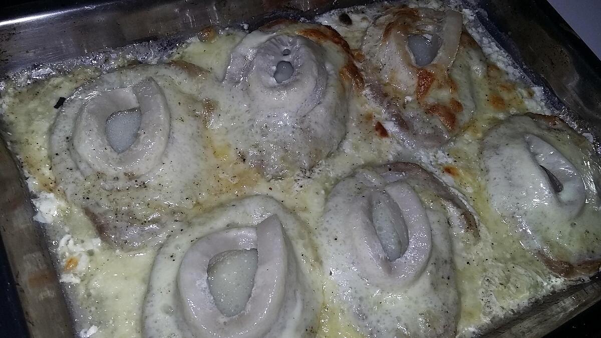 recette Roulade de porc gratiné au 3 fromages