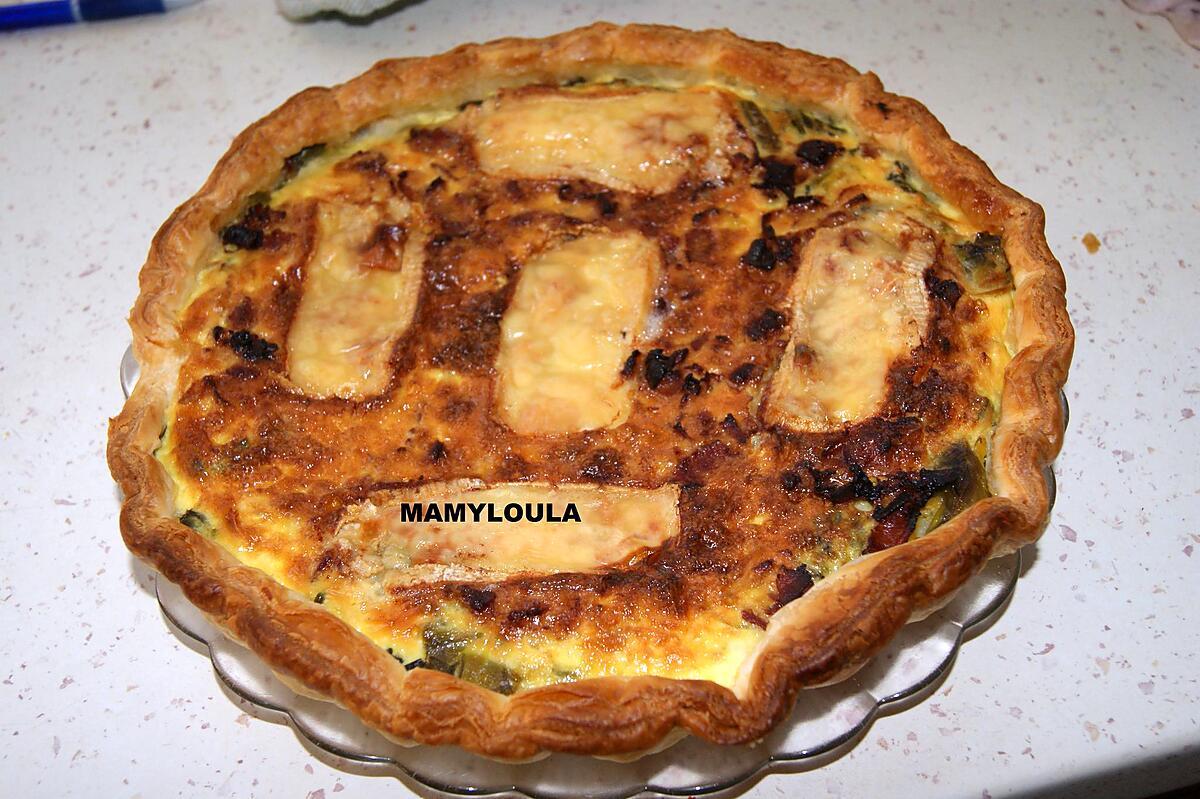 recette Tarte aux poireaux, maroilles et lard fumé