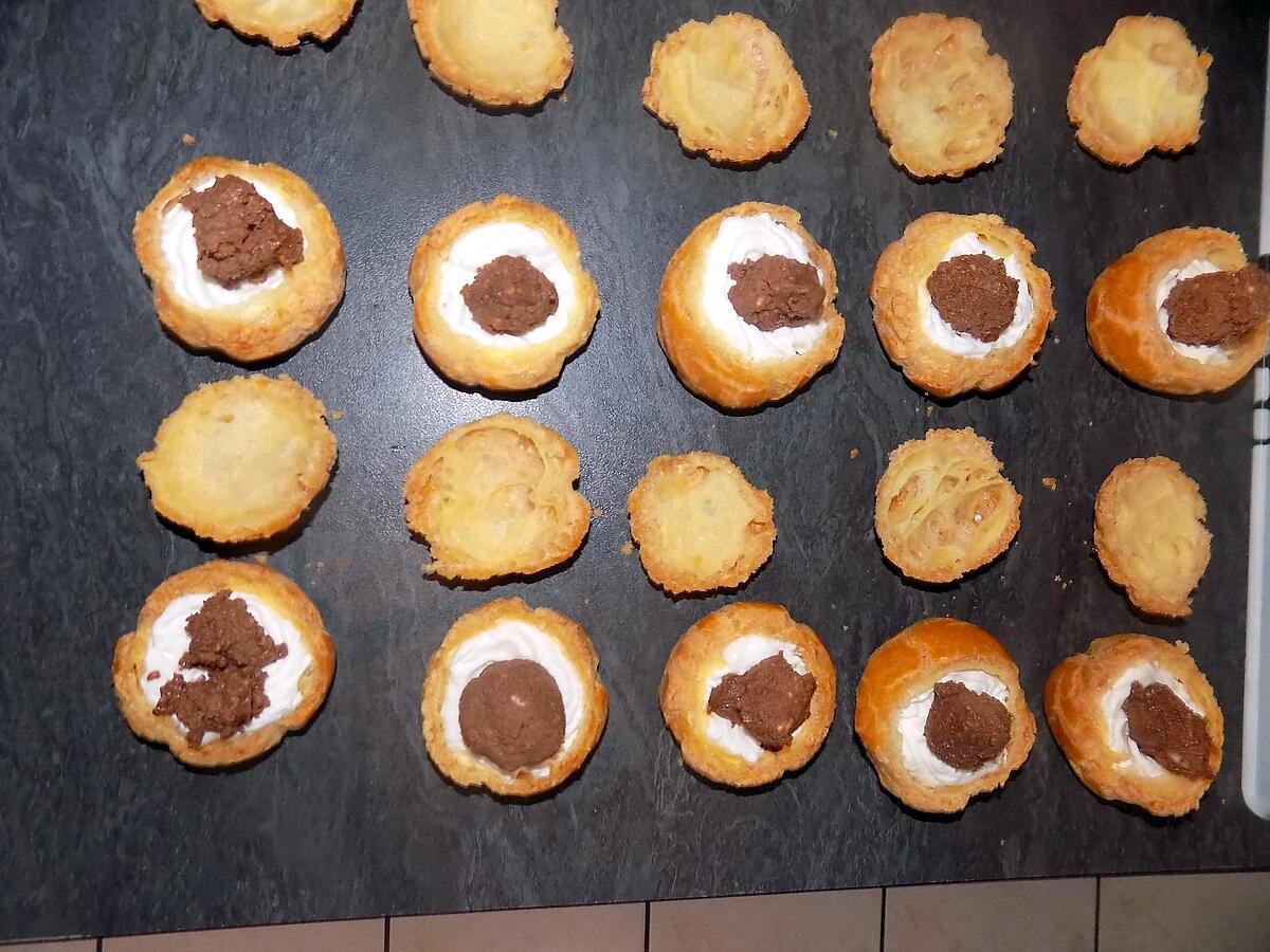 recette Choux praliné coeur ganache noisette