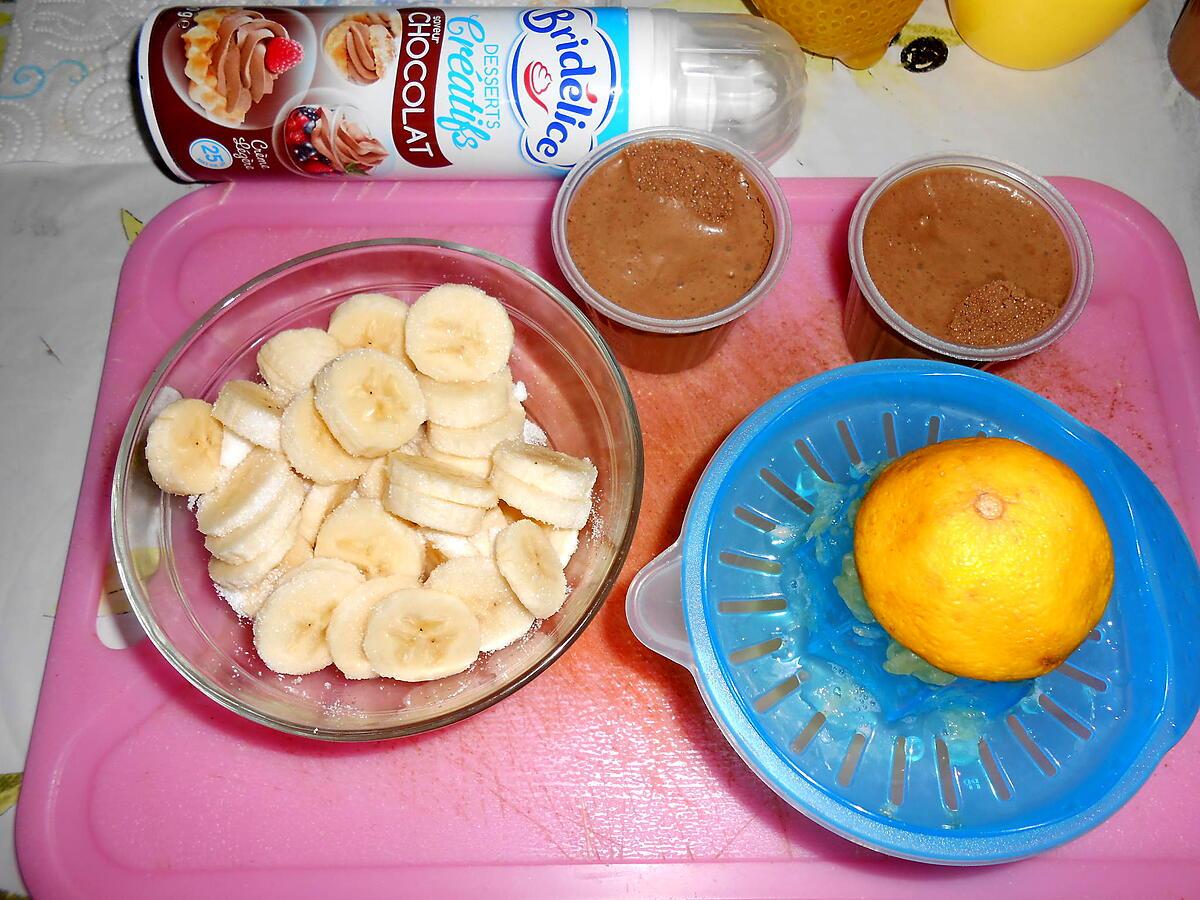 recette DESSERT BANANES CHOCOLAT