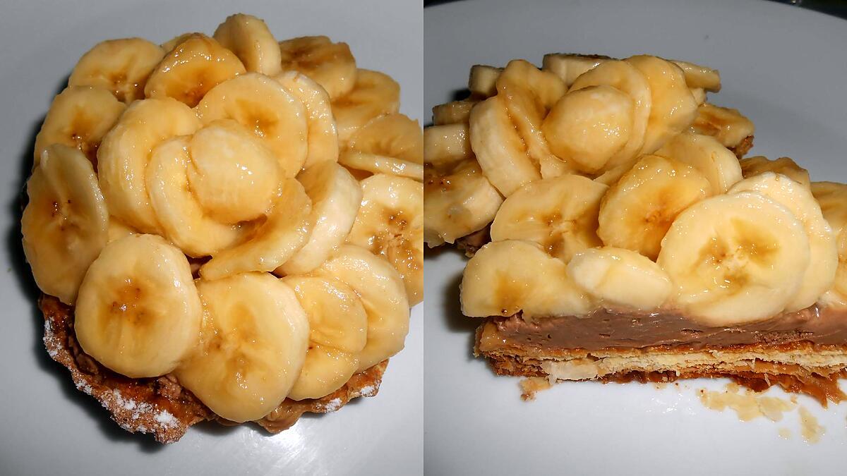 recette TARTELETTES BANANES MOUSSE CHOCOLAT