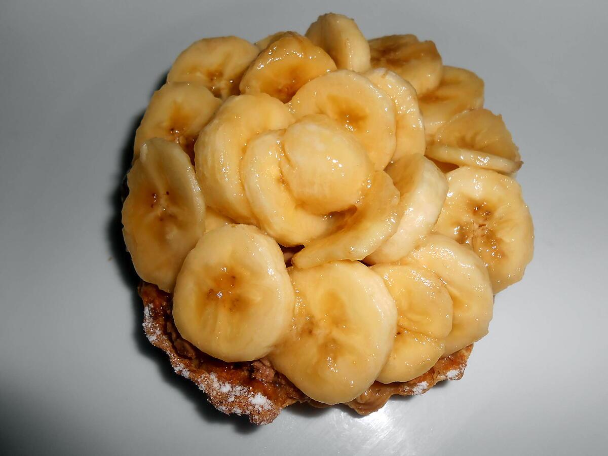 recette TARTELETTES BANANES MOUSSE CHOCOLAT