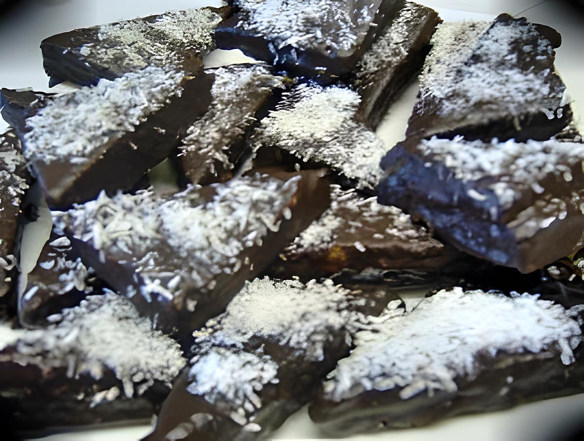 recette petits triangles au choco-coco fourrés