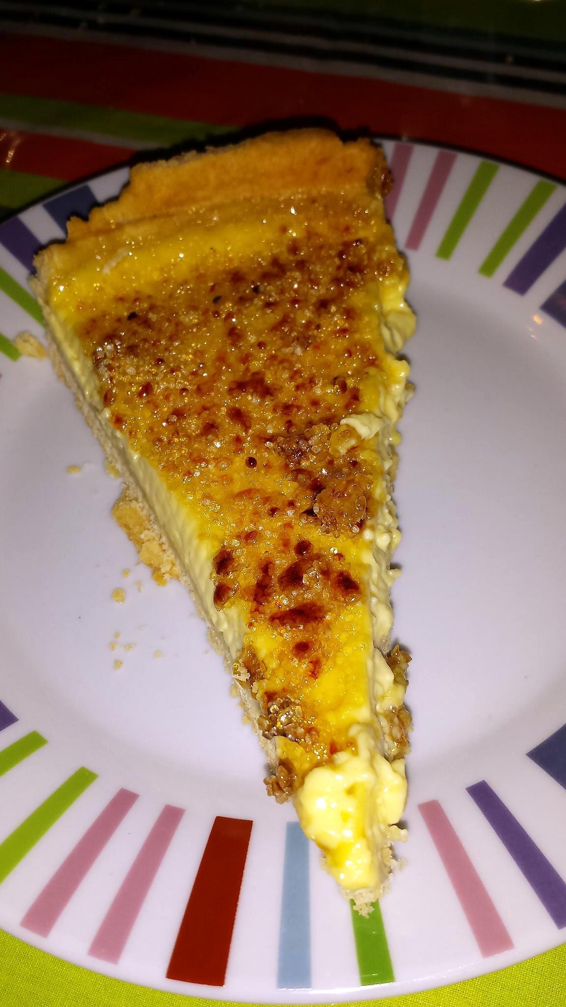 recette Tarte à la créme brûlée