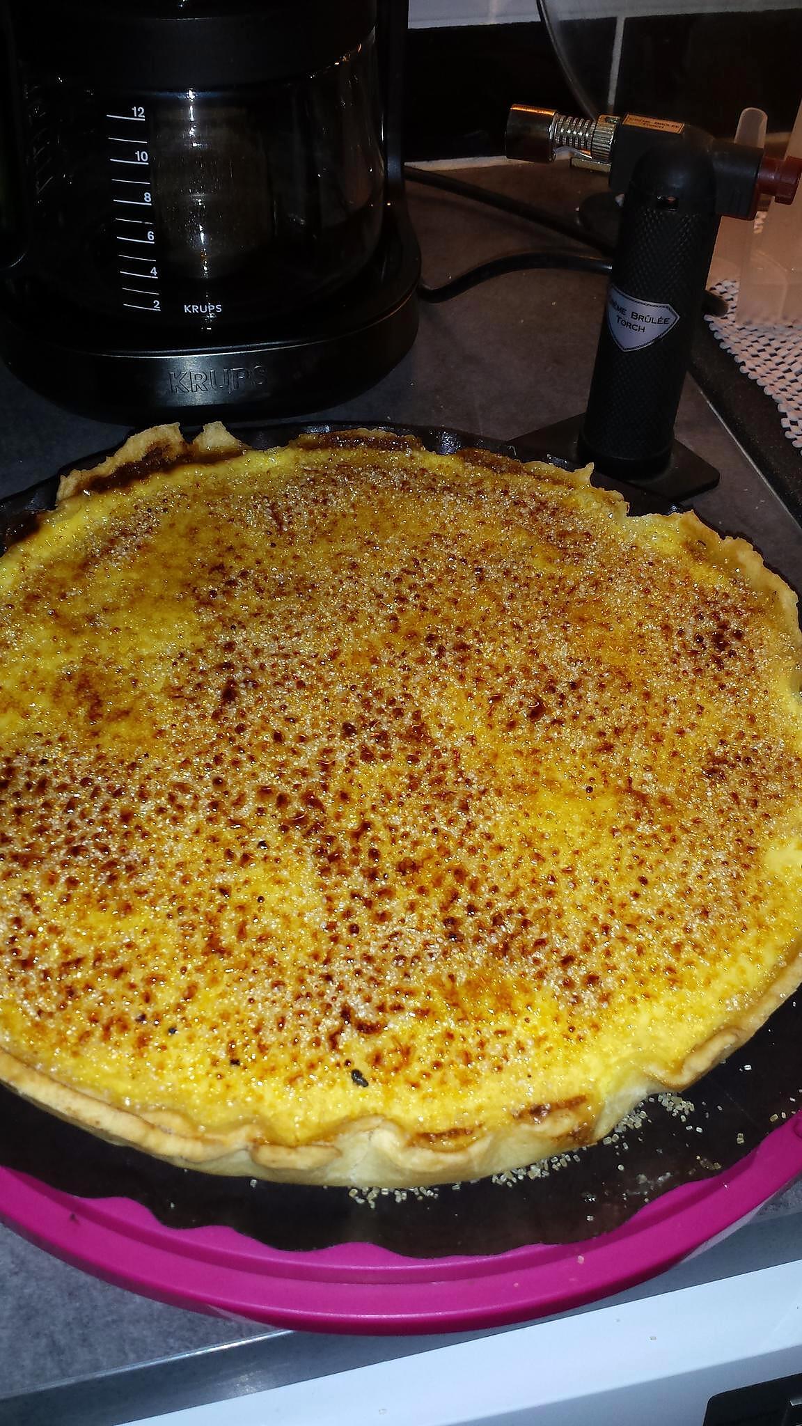 recette Tarte à la créme brûlée