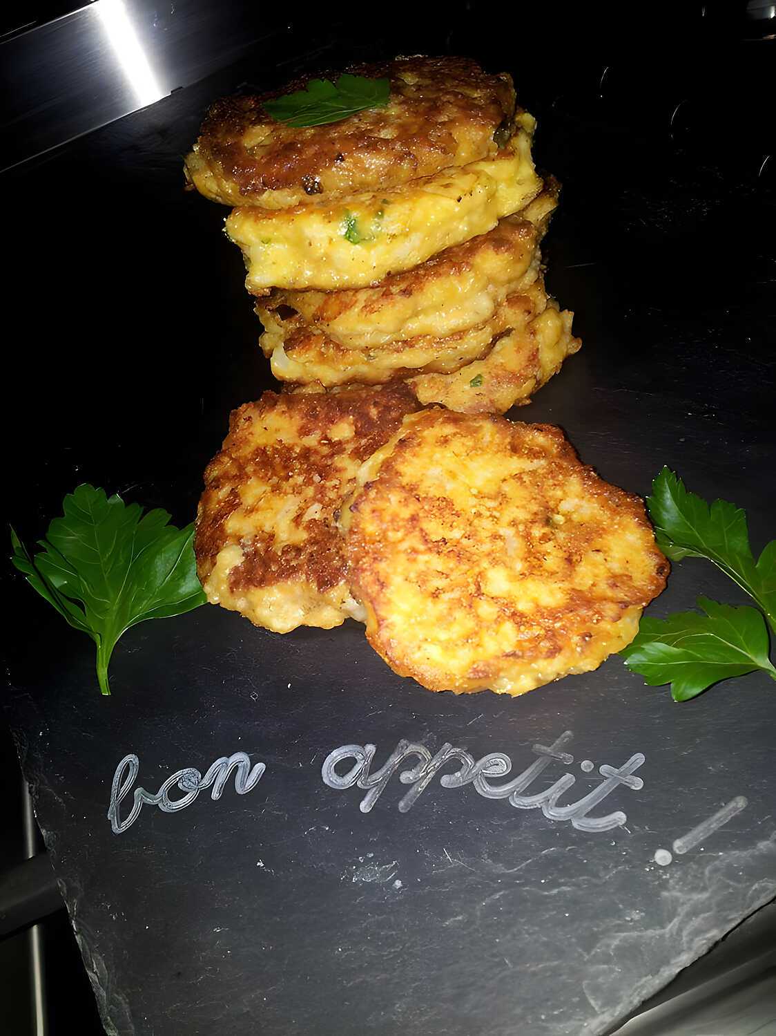 Recette de Palets de chou fleur au conté