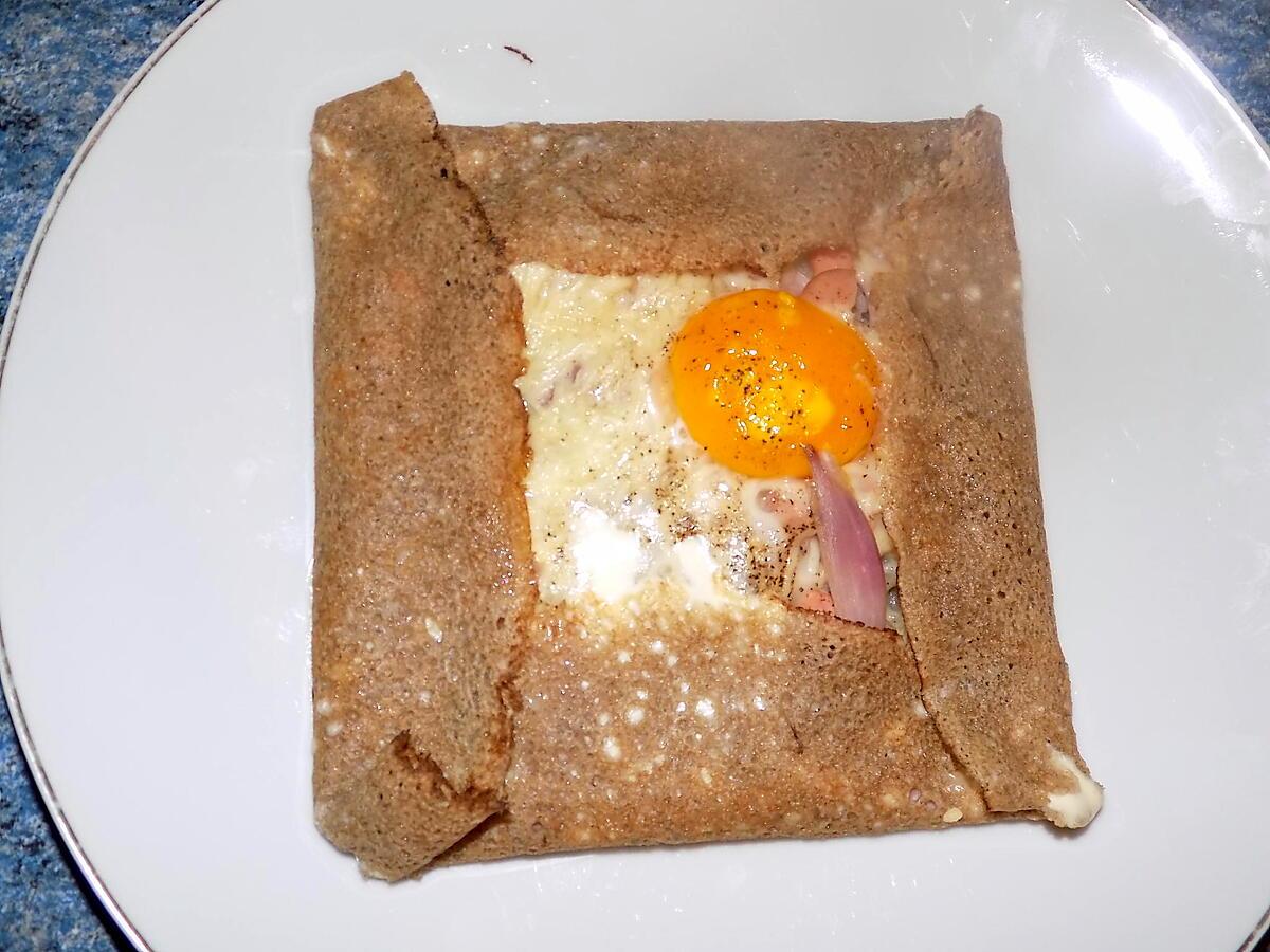 recette Galette jambon/ fromage au sarrazin