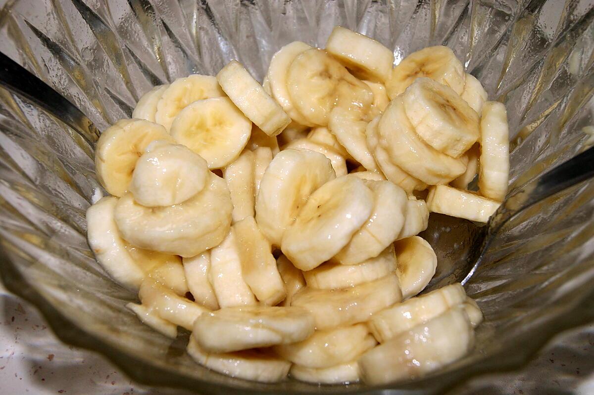 recette Bananes à la mousse et crème de cholcolat