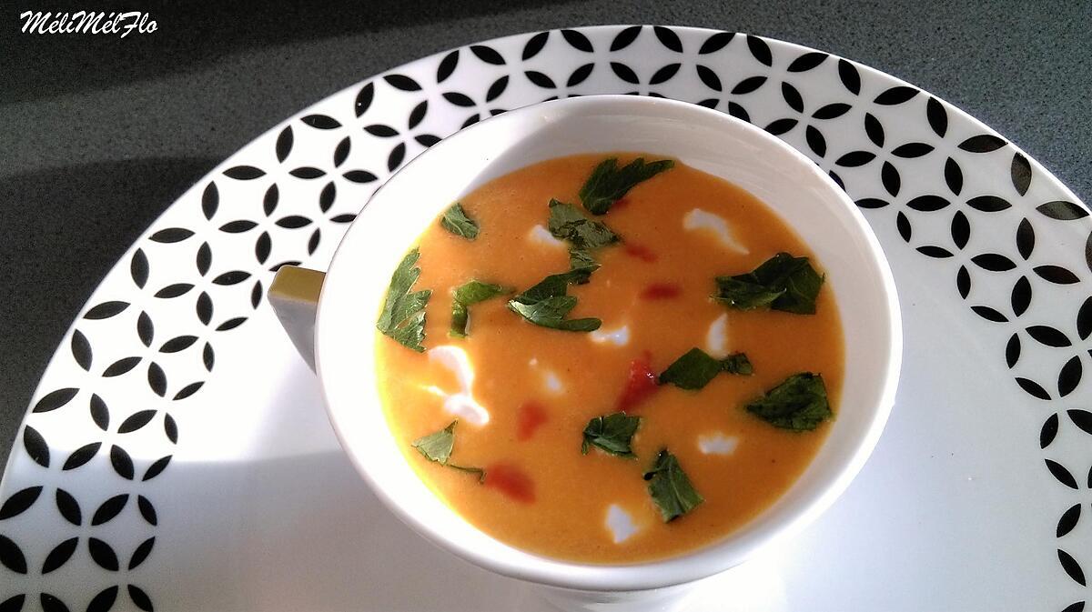 recette Velouté de butternut à l'orientale