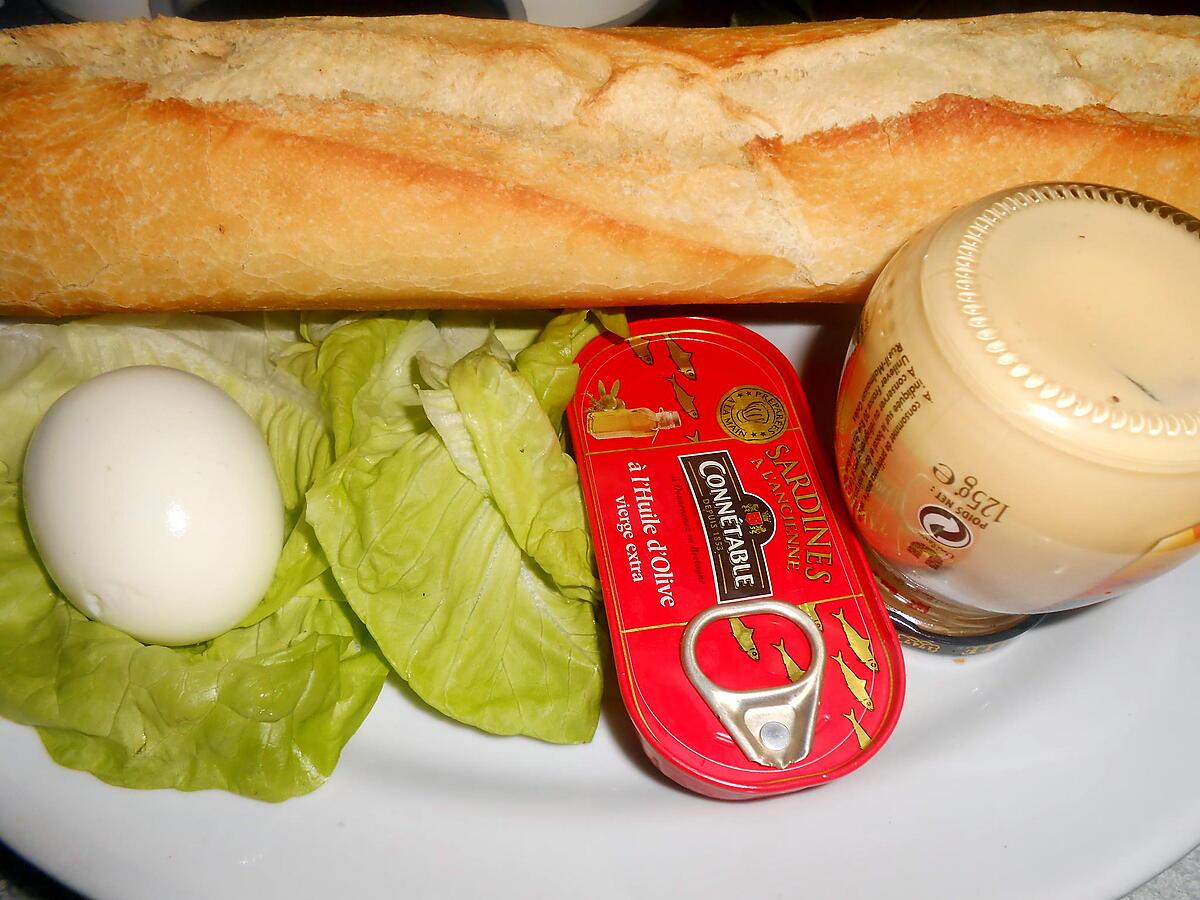 recette SANDWICH SARDINES