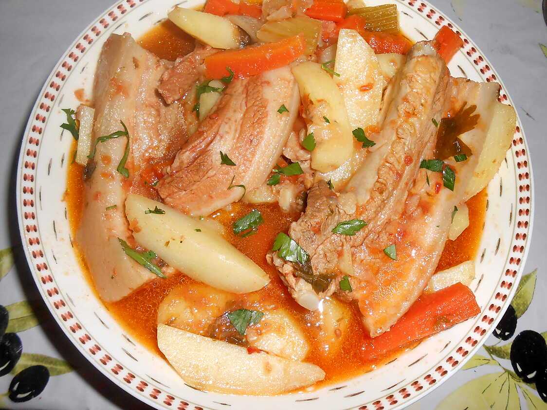 Recette Poitrine De Porc à La Cocotte Minute Recette de POITRINE DE PORC FRAICHE ALLA PUGLIESE