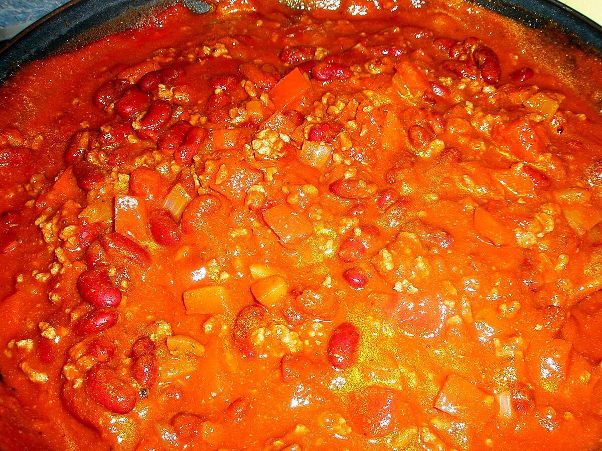 recette Chili con carné rapide