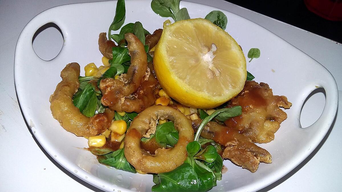 recette Salade au beignets de fruits de mer