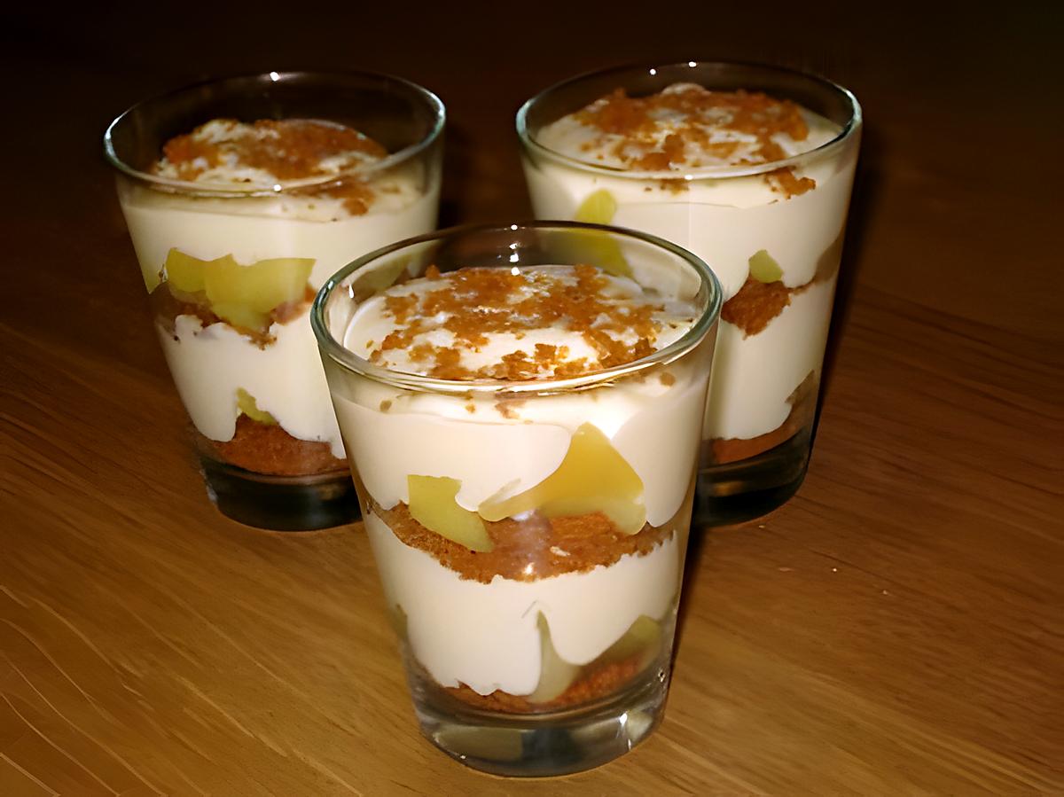 recette Tiramisu de Bastogne aux pommes en verrines