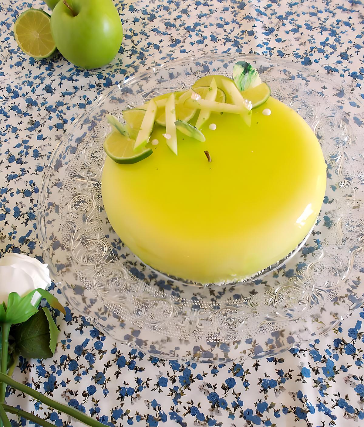 recette Entremet pomme verte citron vert coco