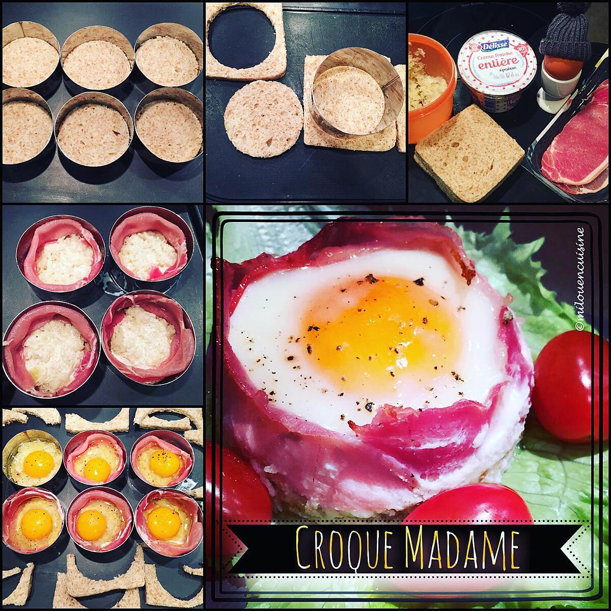 recette Croque madame au bacon