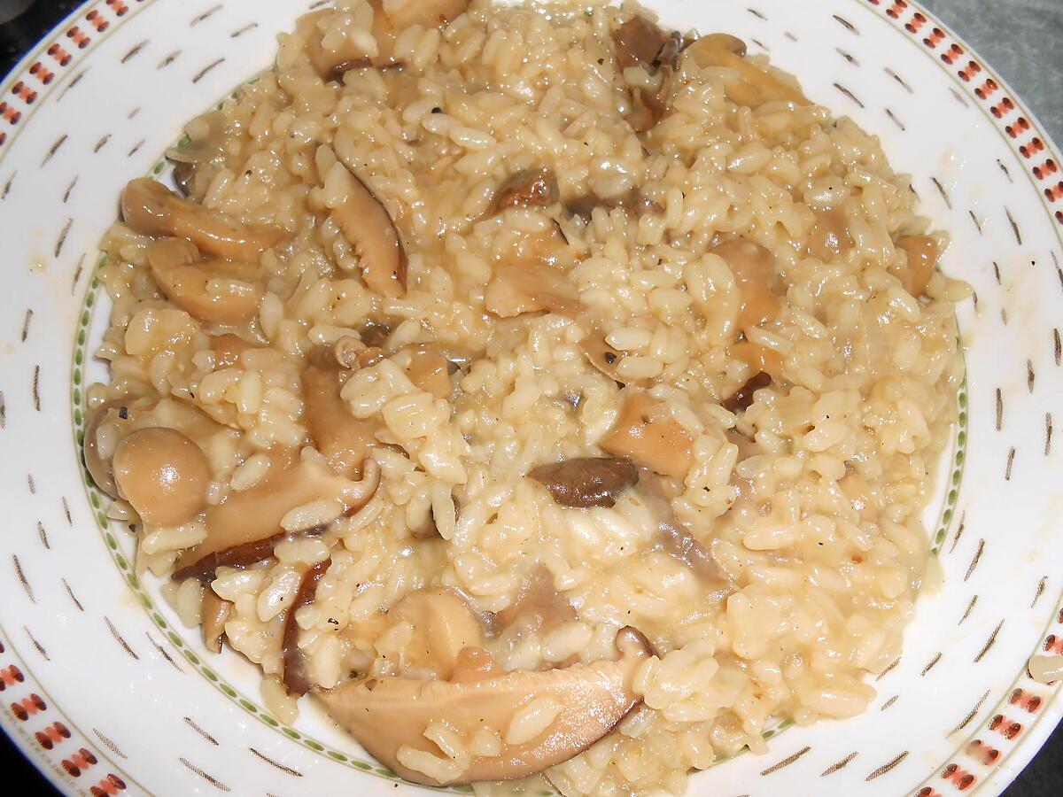 recette RISOTTO AUX CHAMPIGNONS