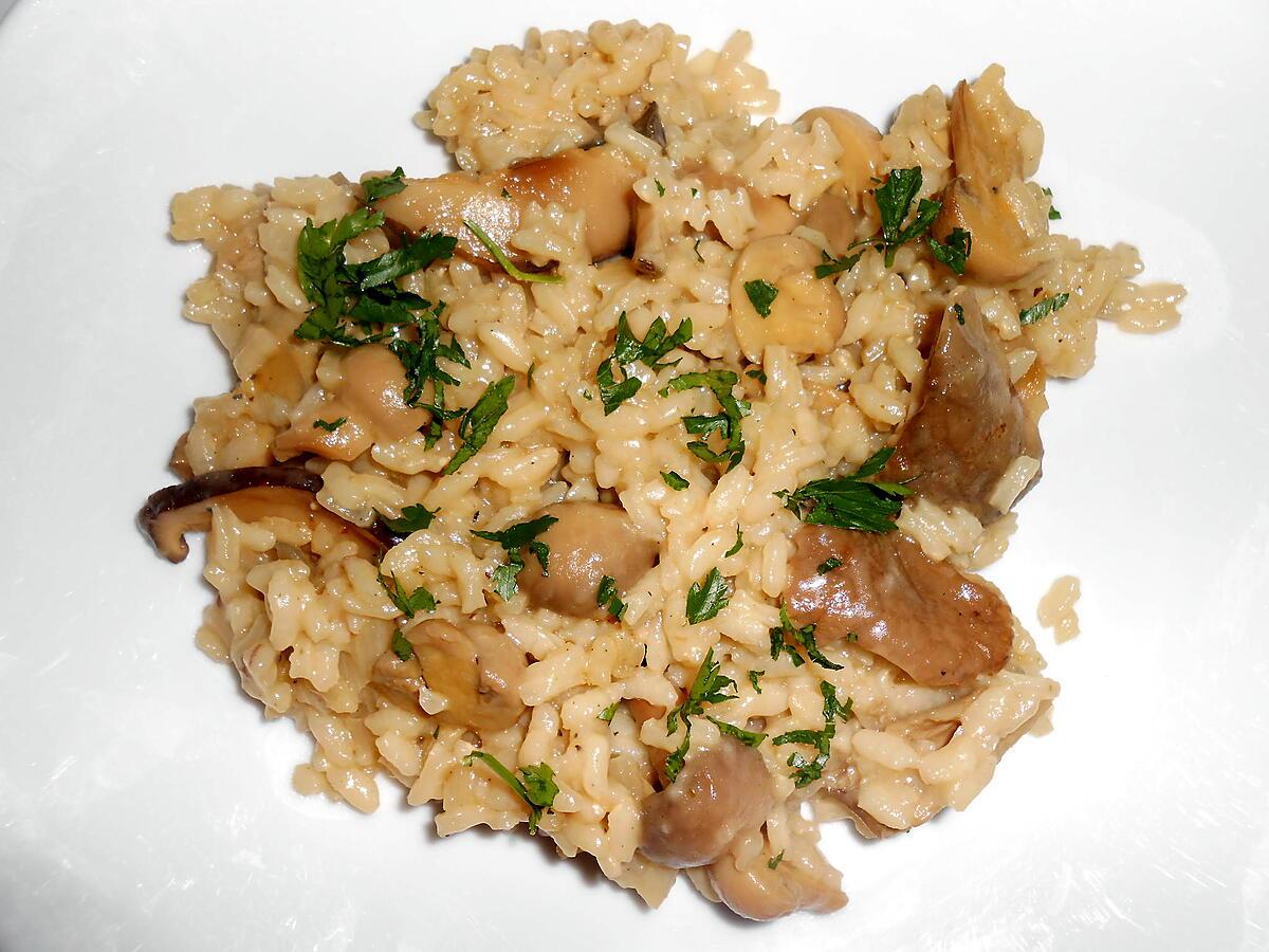 recette RISOTTO AUX CHAMPIGNONS