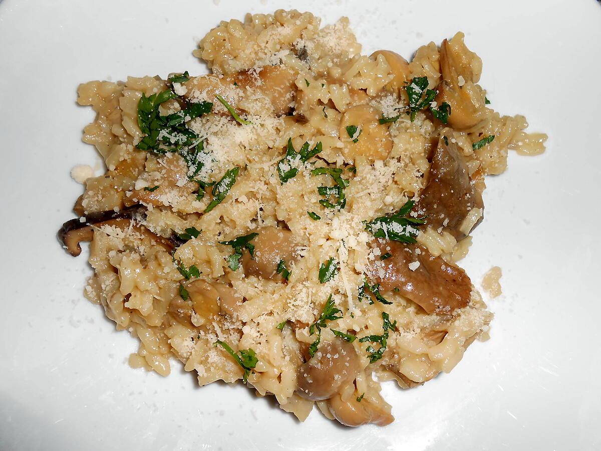 recette RISOTTO AUX CHAMPIGNONS