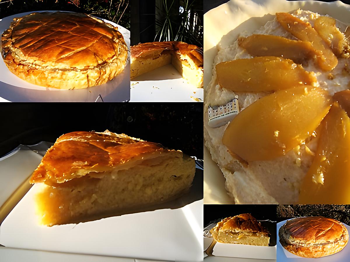 recette Galette des Rois à la mangue rôtie au gingembre et chocolat blanc