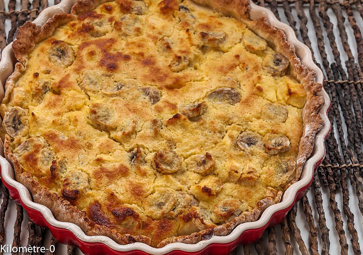 recette Tarte aux pommes, bananes et noix de coco