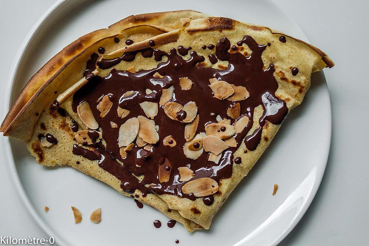 recette Crêpes au chocolat et aux amandes